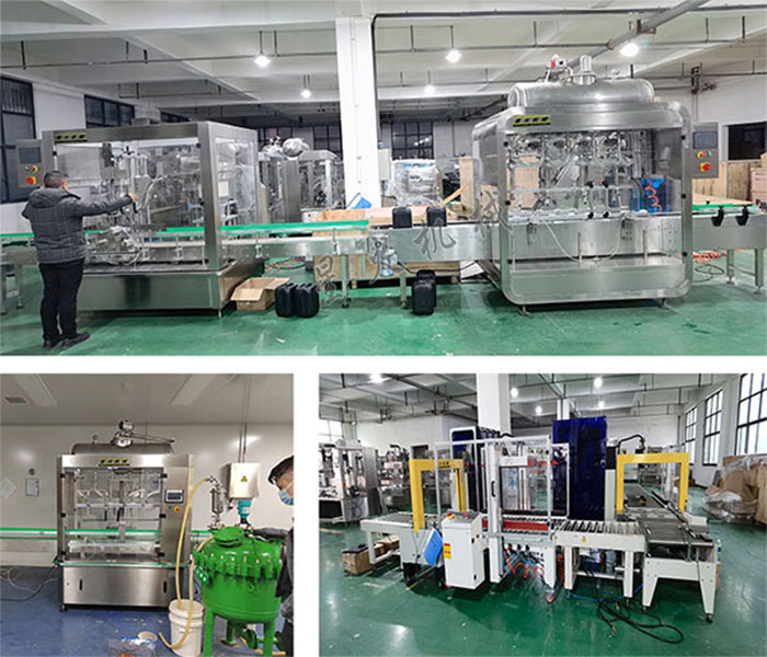 化工乳液灌裝流水線-化工液體自動灌裝壓蓋流水線灌裝樣品展示