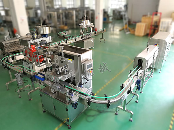 瓶裝調(diào)料雞精粉包裝流水線有