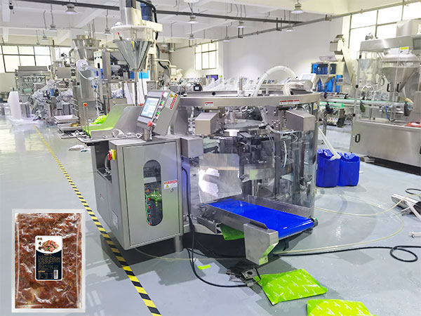 肉片預(yù)制菜自動(dòng)包裝流水線