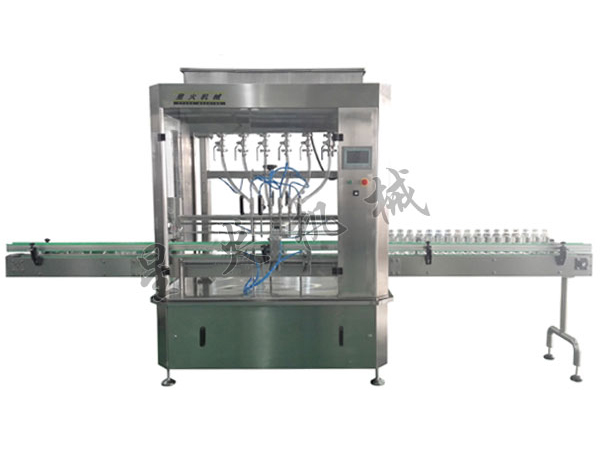 全自動圓瓶液體包裝流水線-異形瓶液體定量灌裝流水線