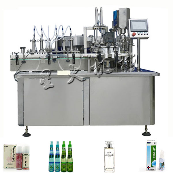 防曬噴霧灌裝機-防曬噴霧劑灌裝生產(chǎn)線